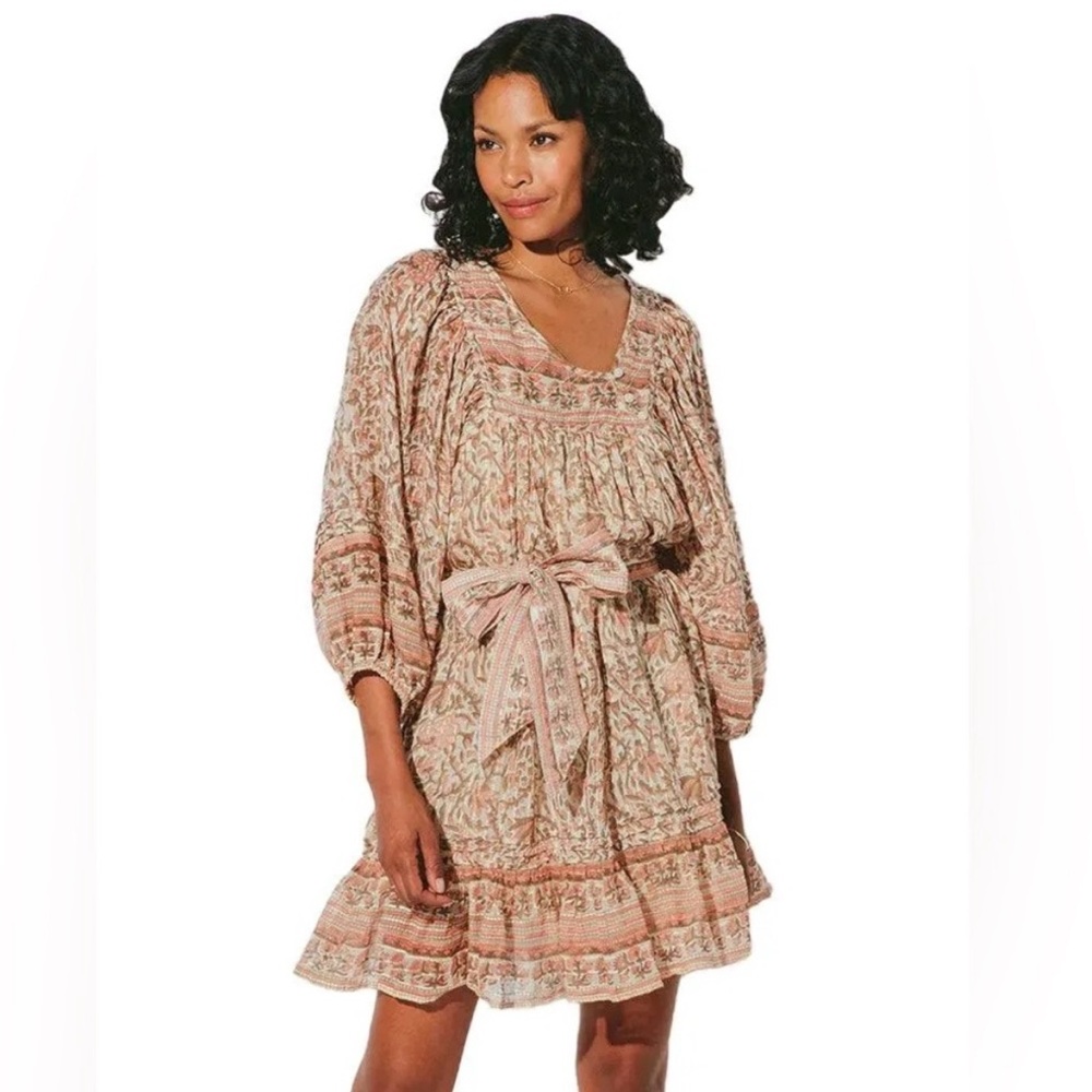 Bohemian Floral Dress with Belt